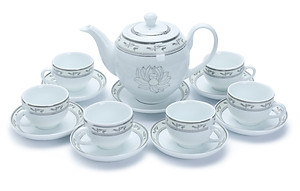 Bộ Bình Trà Chim Lạc Gốm Sứ Bát Tràng -T592-H 